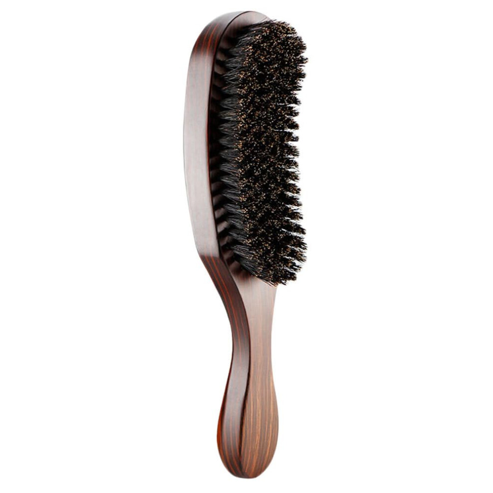 Boar Bristle Beard Brush for Men with Ergonomic Wooden Handle Stimulates Growth and Exfoliates Skin