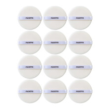 Powder Puff Makeup Sponges 12 Pcs White Flocked Soft Puff for Face Compact and Loose Powder