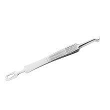 Blackhead Remover Tool Set with Curved Steel Tip and Wide Extrusion Ring, 3pcs Stainless Steel