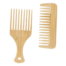 Wooden Wide Tooth Comb for Men Beard and Hair Styling Anti‑Static Grooming for Curly Thick Hair 2pcs