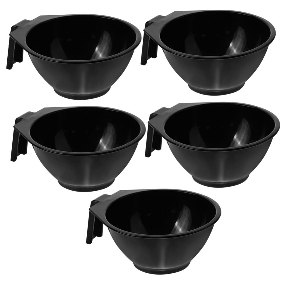 5pcs Professional Hair Dye Mixing Bowl Set Durable Plastic Easy Clean for Salon and Home