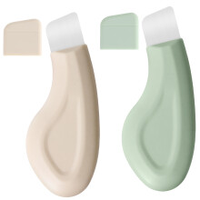 Blackhead Remover Tool for Nose  Silicone Pore Cleaning Scraper for Deep Cleansing, Green and Beige