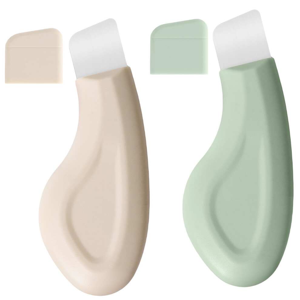 Green/Beige Blackhead Remover Tool For Nose Silicone Pore Cleaning Scraper For Deep Cleansing, And