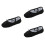3Pièces Chaussures Ballet Noir Toile Semelle Cuir Confortables 6