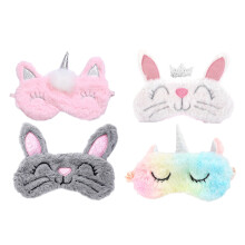 8Stk Schlafmaske Cartoon Mit - Und Hasenmotiv, , Bunt
