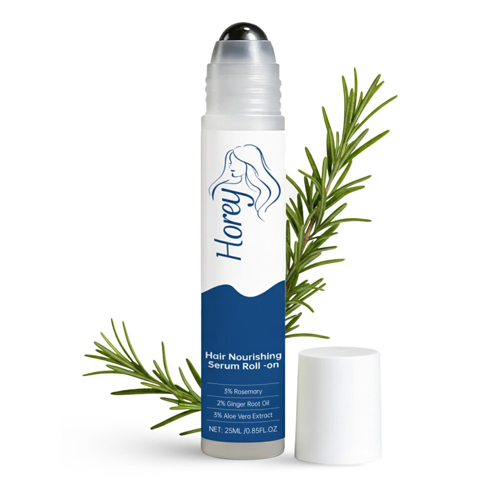 Men's Rosemary Hair Growth Serum Roll On With Ginger And Aloe Vera Â Strengthens Roots, Reduces Hair Fall, Paraben And Sulfate 25Ml