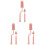 6Pcs Nursing Bottle Cleaner Silicone Brush Pink Plastic Handle 2