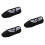 3Pièces Chaussures Ballet Noir Toile Semelle Cuir Confortables 7