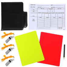 2Sets Sport-Schiedsrichterset PVC Mit Karten, Pfeife Und