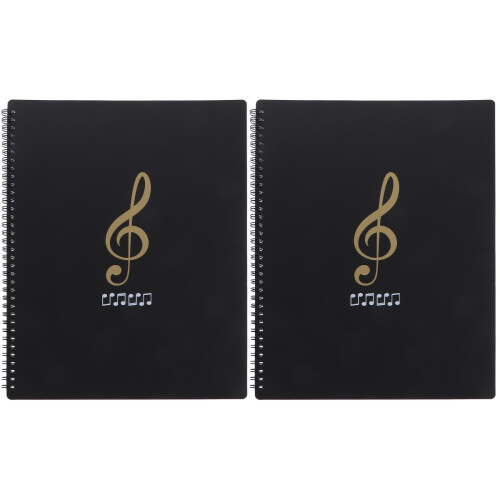 2Stk Wasserfester Schwarzer Music Folder A4 Mit Sicherer Ablage 2