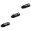 3Pièces Chaussures Ballet Noir Toile Semelle Cuir Confortables 5