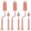 6Pcs Nursing Bottle Cleaner Silicone Brush Pink Plastic Handle 9