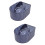 2Stk Maniküre Einweichschalen Blau Acryl Nagellack 9