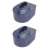 2Stk Maniküre Einweichschalen Blau Acryl Nagellack 7