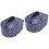 2Stk Maniküre Einweichschalen Blau Acryl Nagellack 6