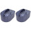 2Stk Maniküre Einweichschalen Blau Acryl Nagellack 4