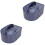 2Stk Maniküre Einweichschalen Blau Acryl Nagellack 5