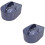 2Stk Maniküre Einweichschalen Blau Acryl Nagellack 8