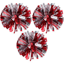 6Stk Leichte Rote Cheer Pom Poms Kunststoff Für Outdoor Und Sport