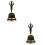 2Stk Handglocke Metall Langlebig Ideal Und Geschenk 8
