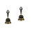 2Stk Handglocke Metall Langlebig Ideal Und Geschenk 6