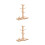 2Pcs Light Brown Bamboo Mug Rack Coffee Holder with Base Mat 5