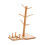 2Pcs Light Brown Bamboo Mug Rack Coffee Holder with Base Mat 3