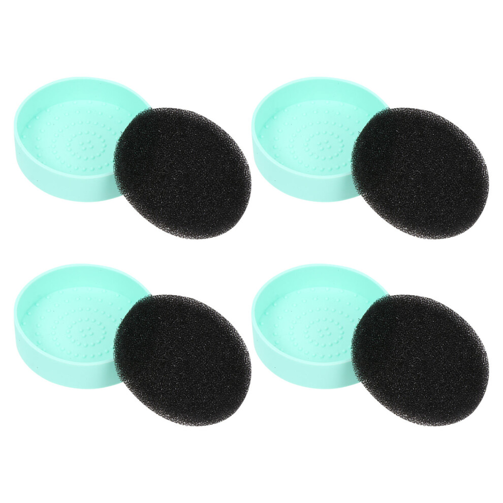 Happyyami Green 32Pcs Makeup Brush Cleaner Sponge For Eyelids Blusher Cosmetics