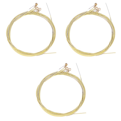 3Stk Gitarrensaite Stahl Bronzedraht Beige 2