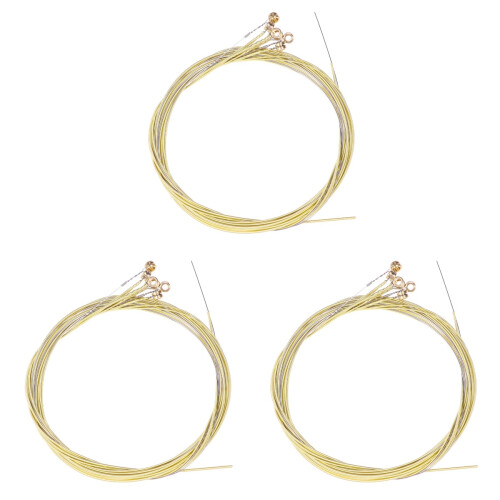 3Stk Gitarrensaite Stahl Bronzedraht Beige 1