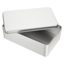 2Stk Robuste Metall-Keksdosen Silber Für Geschenk Und Aufbewahrung