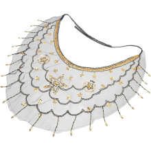 3Stk Damen Maske Netzstoff Mit Goldperlen Für Belly Dance