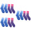 6Paires Coton Tie-Dye Multicolores 6