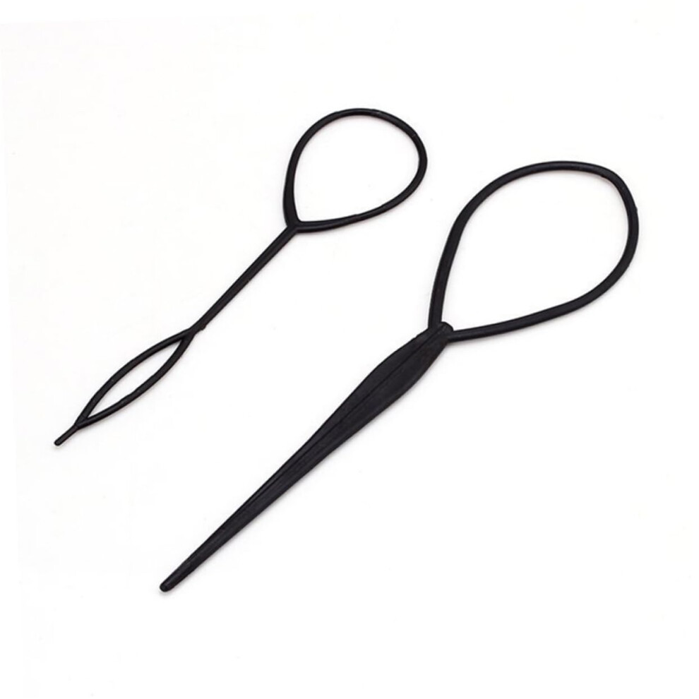 Unisex Hair Styling Tool Set With Plastic Pull Hair Needle For Crochet Braids And Ponytail Bun Maker