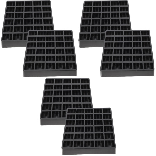 6Pièces À Pièces Réutilisable Noir Compact Et Robuste 2