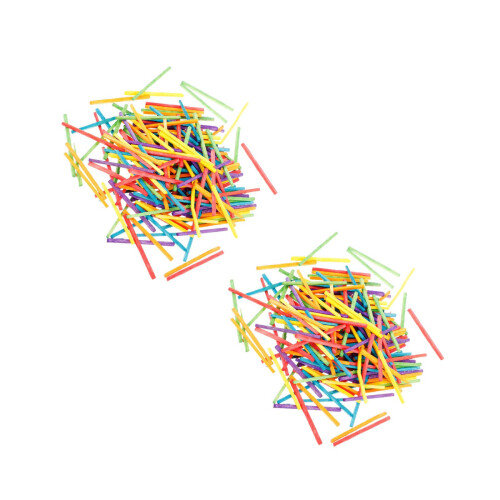 2000Pièces Bâtonnets Bois Popsicle Colorés Usage Manuel Éducatif 1