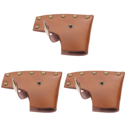 3Pièces Coques Cuir Marron Pour Avec Fixation Ceinture 1