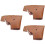 3Pièces Coques Cuir Marron Pour Avec Fixation Ceinture 6