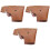 3Pièces Coques Cuir Marron Pour Avec Fixation Ceinture 3