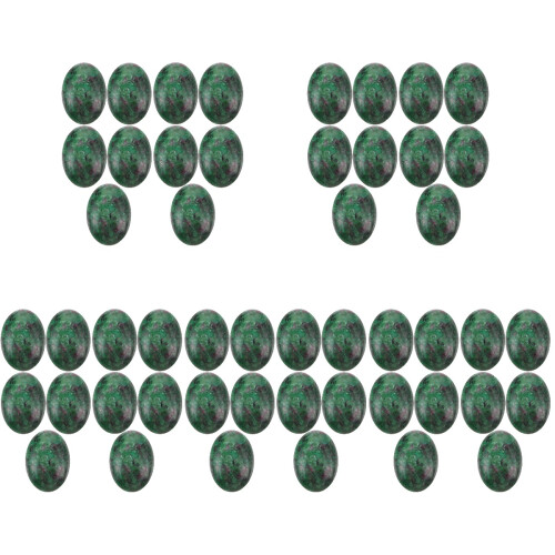 25Pièces Cabochons En Pierre Verte Pour Décoration DIY 2