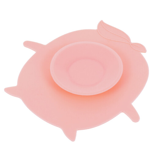 2Pièces Rose Silicone Pour Apprentissage Repas