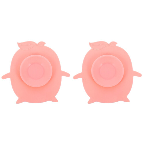 2Pièces Rose Silicone Pour Apprentissage Repas 2