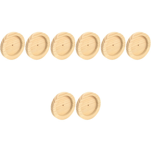 8Pièces Gamelle En Bois Khaki Pour Aliments Hamsters 2