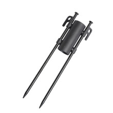 2Sets Multi-Function Sturdy Rod Holder Outdoor Umbrella Base Black