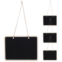 12Pcs Mini Chalkboards Hanging Black Double-Sided for Crafts and Signs