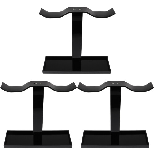 3Pièces Support Casque En Noir, Stable Pour Casque 1