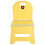 2Pcs Plastic Folding Chair Yellow Portable Step Stool for Garden Use 1