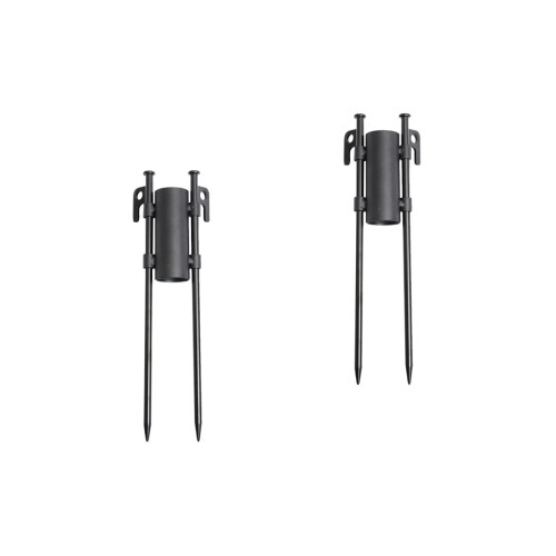 2Sets Multi-Function Sturdy Rod Holder Outdoor Umbrella Base Black 2