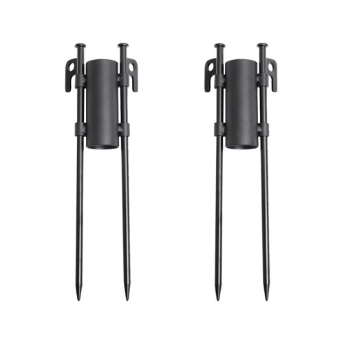 2Sets Multi-Function Sturdy Rod Holder Outdoor Umbrella Base Black 1
