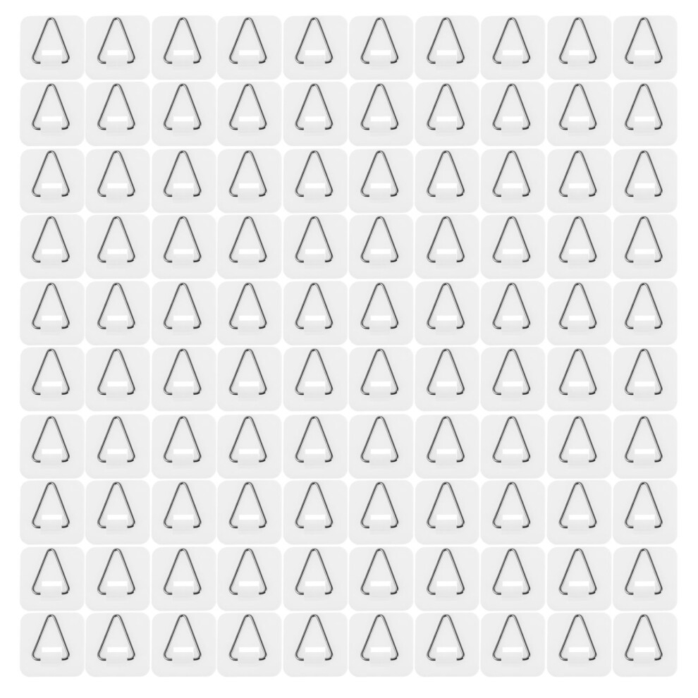 500Pcs Reusable Plastic Plate Hanging Hook Invisible Wall Plate Hanger 3623915538252